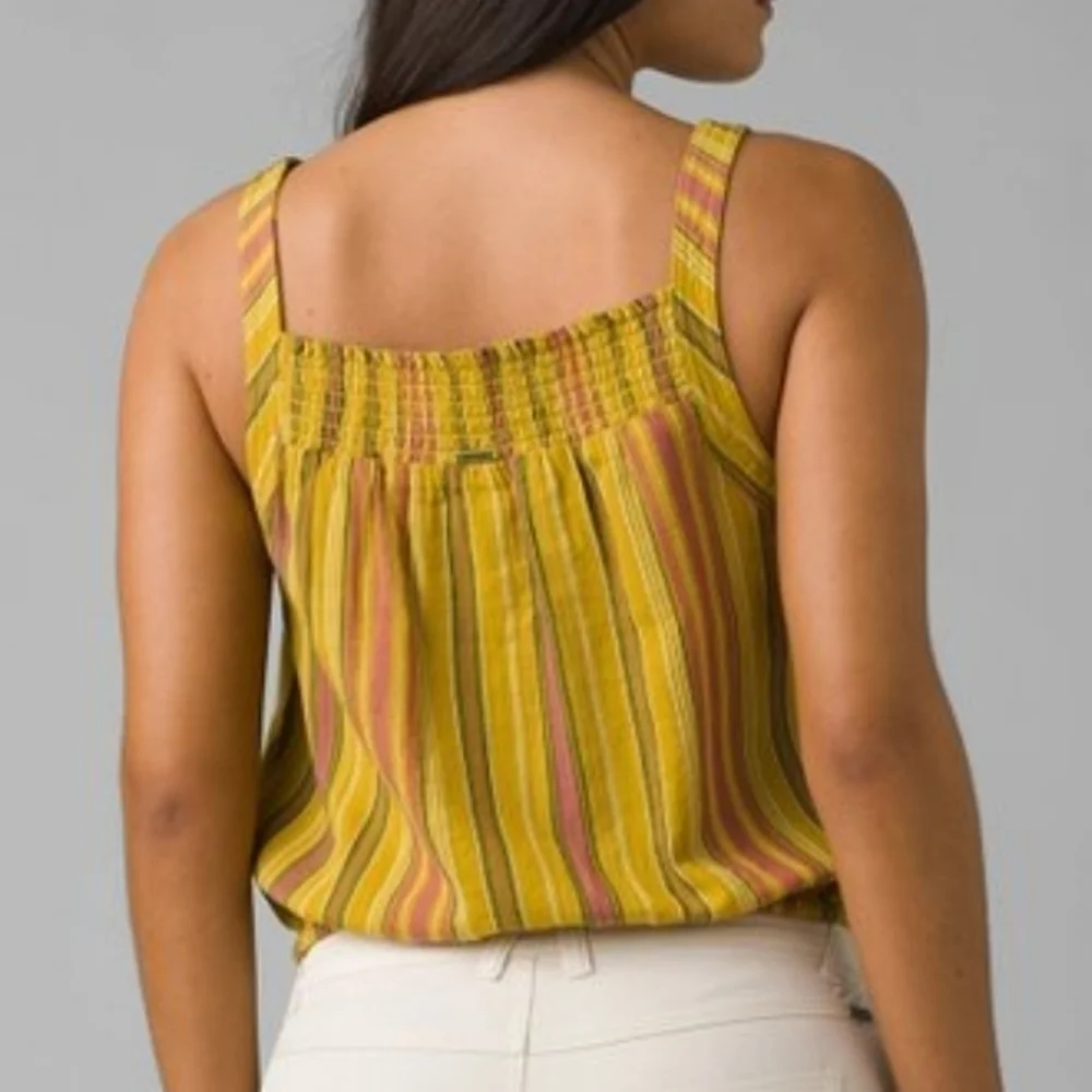 Prana Little Palm‎ Cami Top in leapfrog stripe size Small NWT